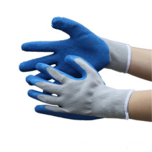 NMSAFETY 10 Gauge Polycotton Liner beschichtetes blaues Latex auf der Handfläche